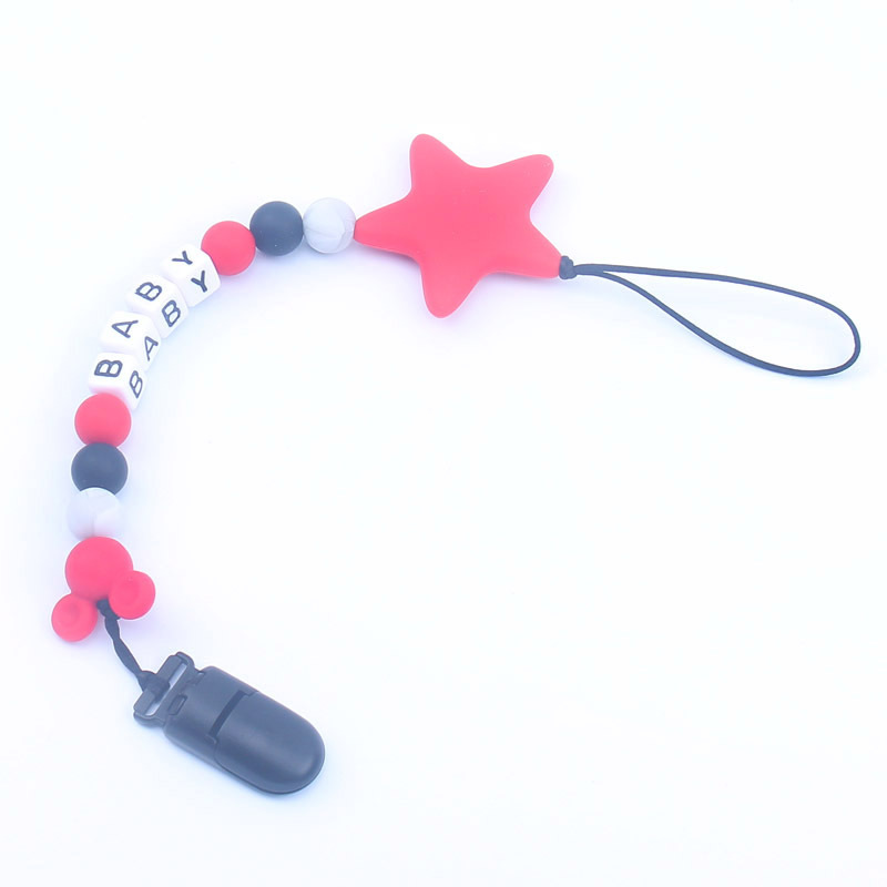 Baby Pacifier Clip - Именной держатель-цепочка для детской соски-пустышки с