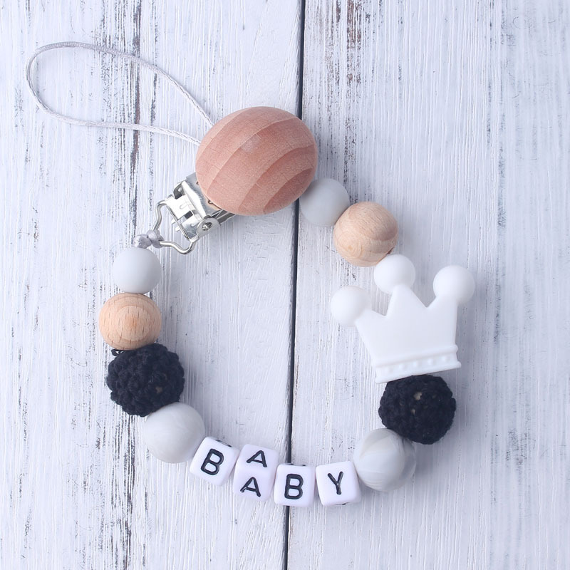 Baby Pacifier Clip - Персонализированный держатель для соски с именем,
