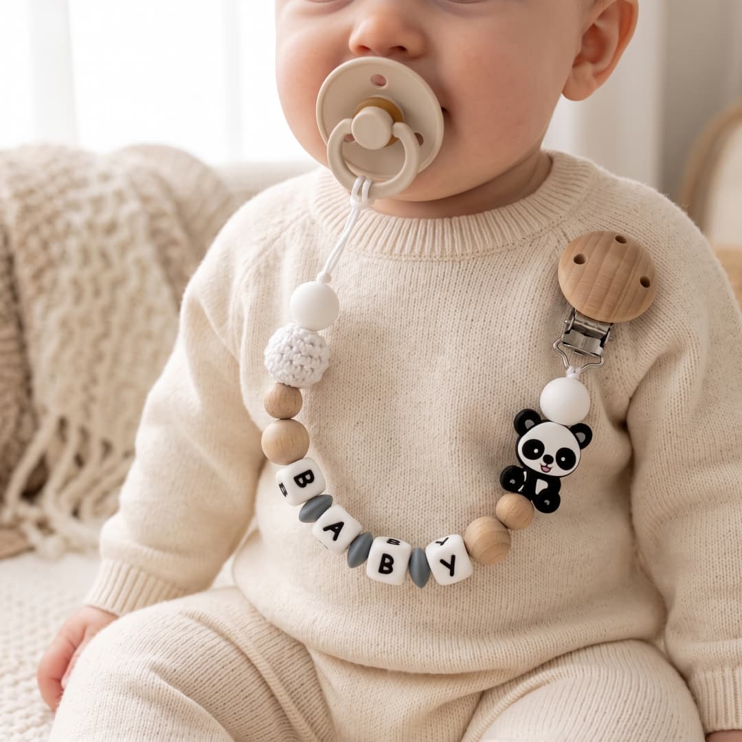 Baby Pacifier Clip - Держатель для детской соски с именем